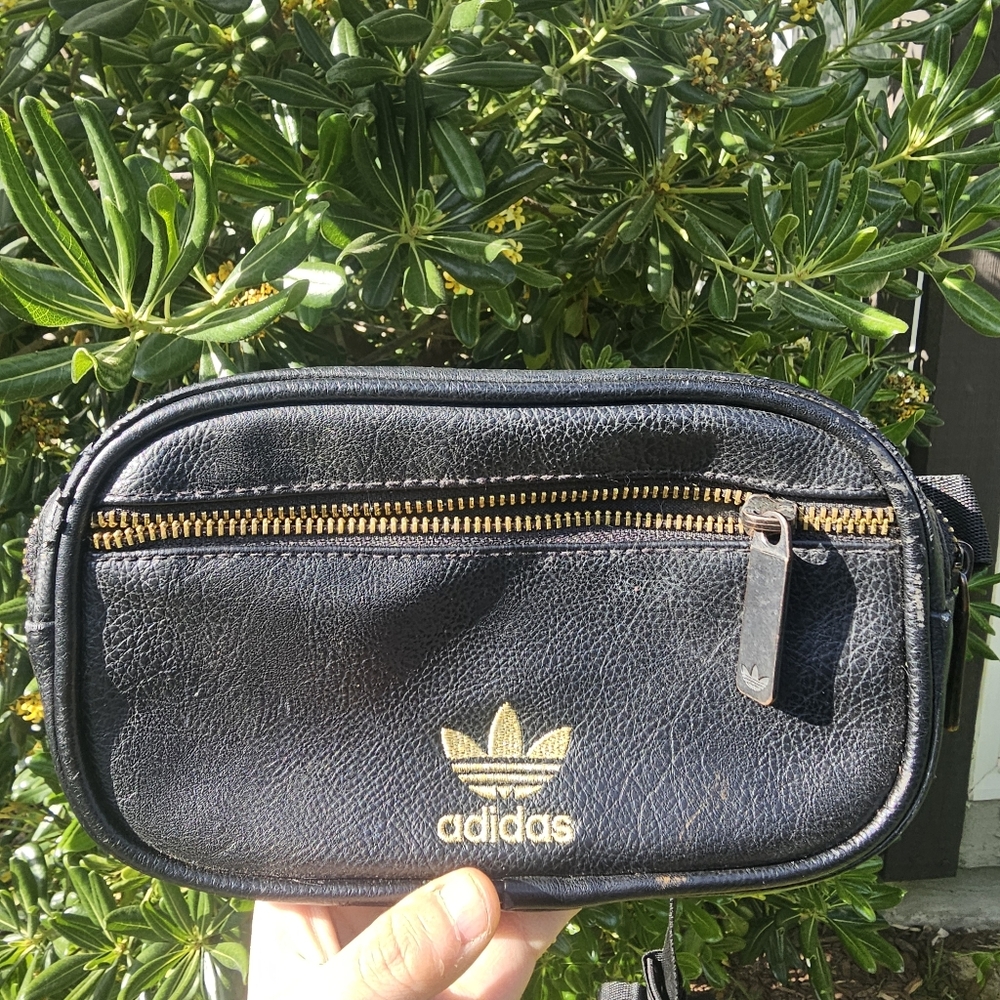 Adidas Black and Gold Men's Bag